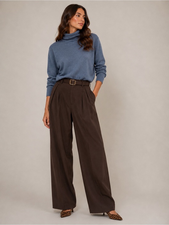 Lands' End Sweaters - Cozy turtle Neck Sweater in Dusty Blue